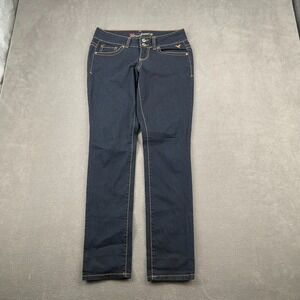 Grane Kim Curvy Skinny Jeans Women 7 Blue Denim Stretch Low Rise Contrast Stitch